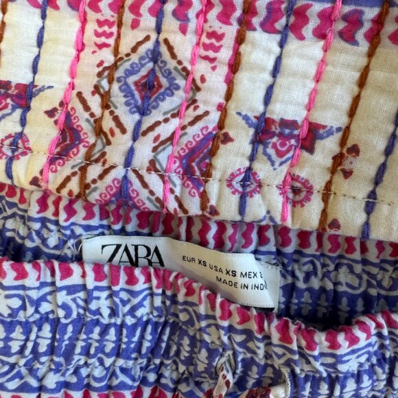 Zara Printed Quilted Matching Top and Bottom - Picture 6 of 8